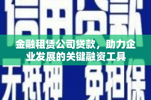 龙沙金融租赁公司贷款，助力企业发展的关键融资工具