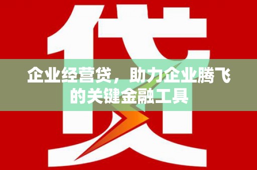 石家庄企业经营贷，助力企业腾飞的关键金融工具