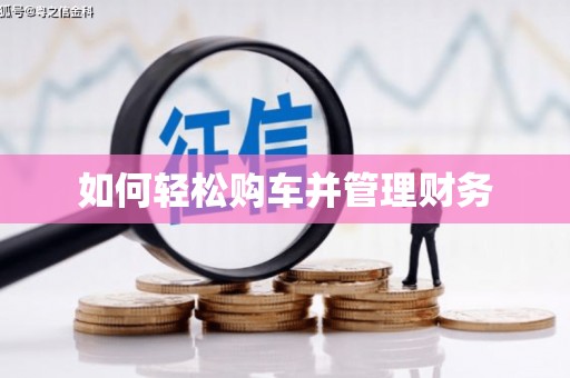新安如何轻松购车并管理财务